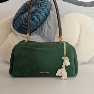 Michael Kors Genuine Emerald Green Suede East West Shoulder Bag